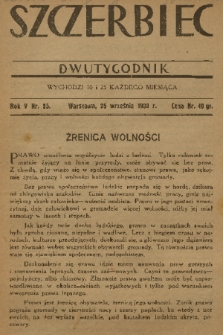 Szczerbiec. R. 5, 1930, nr 25