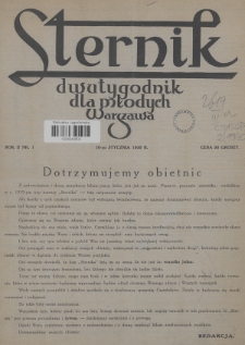 Sternik : dwutygodnik dla młodych. 1930, nr 1