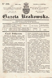 Gazeta Krakowska. 1834, nr 192