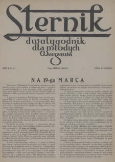 Sternik : dwutygodnik dla młodych. 1930, nr 5