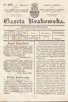 Gazeta Krakowska. 1834, nr 193