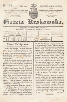 Gazeta Krakowska. 1834, nr 194