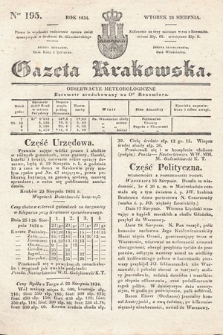 Gazeta Krakowska. 1834, nr 195
