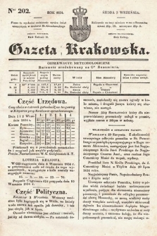 Gazeta Krakowska. 1834, nr 202