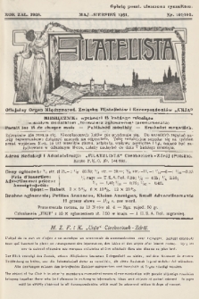 Filatelista : oficjalny organ Międzynarod. Związku Filatelistów i Korespondentów „Unja”. 1931, nr 101/102
