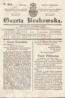Gazeta Krakowska. 1834, nr 204