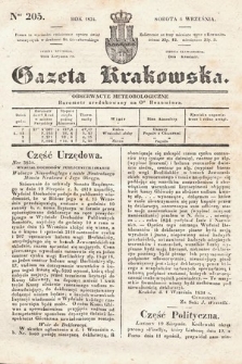 Gazeta Krakowska. 1834, nr 205