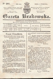 Gazeta Krakowska. 1834, nr 207