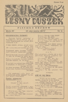 Leśny Duszek : pisemko zuchów : [dodatek zuchowy do dwutygodnika „Skaut”]. R. 4, 1936, nr 5