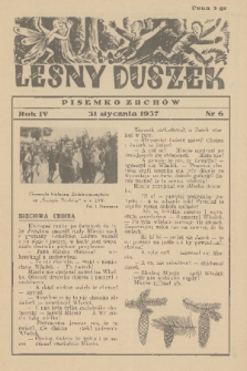 Leśny Duszek : pisemko zuchów : [dodatek zuchowy do dwutygodnika „Skaut”]. R. 4, 1936, nr 6