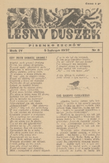 Leśny Duszek : pisemko zuchów : [dodatek zuchowy do dwutygodnika „Skaut”]. R. 4, 1936, nr 8