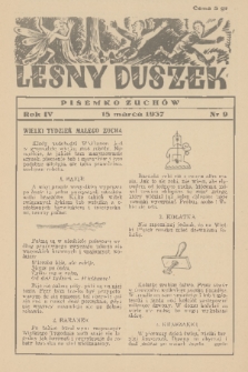 Leśny Duszek : pisemko zuchów : [dodatek zuchowy do dwutygodnika „Skaut”]. R. 4, 1936, nr 9