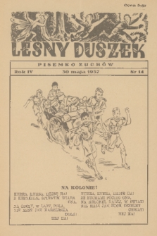 Leśny Duszek : pisemko zuchów : [dodatek zuchowy do dwutygodnika „Skaut”]. R. 4, 1936, nr 14