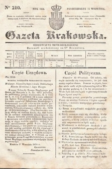 Gazeta Krakowska. 1834, nr 210