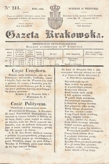 Gazeta Krakowska. 1834, nr 211