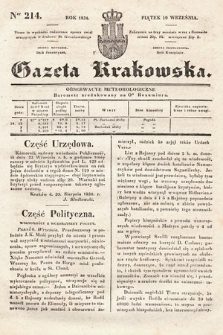 Gazeta Krakowska. 1834, nr 214