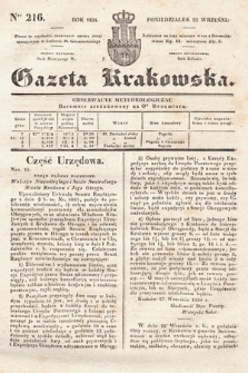 Gazeta Krakowska. 1834, nr 216