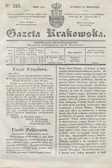 Gazeta Krakowska. 1834, nr 223