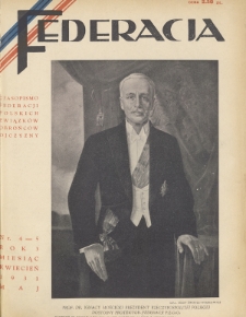 Federacja : czasopismo Federacji Polskich Związków Obrońców Ojczyzny. 1931, nr 4-5