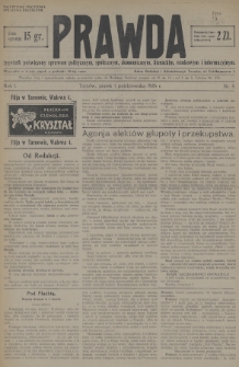 Prawda : tygodnik poświęcony sprawom politycznym, społecznym, ekonomicznym, literackim, naukowym i informacyjnym. 1926, nr 3