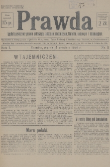 Prawda : tygodnik poświęcony sprawom politycznym, społecznym, ekonomicznym, literackim, naukowym i informacyjnym. 1926, nr 11