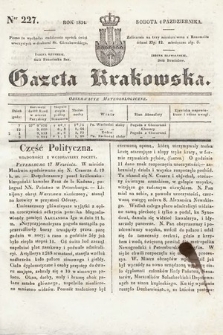 Gazeta Krakowska. 1834, nr 227