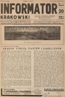 Informator Krakowski : czasopismo ilustrowane poświęcone przeszłości i teraźniejszości Krakowa i sprawom gospodarczym. 1937, nr 1