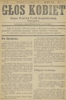 Głos Kobiet : organ Polskiej Partji Socjalistycznej. R. 2, 1921, nr 3