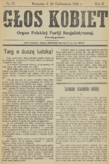 Głos Kobiet : organ Polskiej Partji Socjalistycznej. R. 2, 1921, nr 17