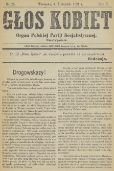 Głos Kobiet : organ Polskiej Partji Socjalistycznej. R. 2, 1921, nr 20