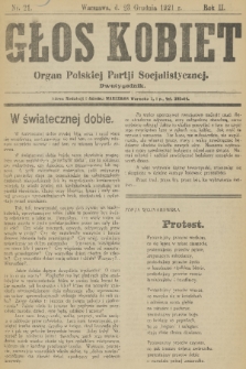 Głos Kobiet : organ Polskiej Partji Socjalistycznej. R. 2, 1921, nr 21