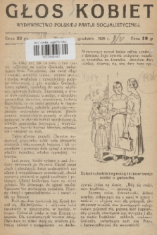 Głos Kobiet : wydawnictwo Polskiej Partji Socjalistycznej. 1926, nr 1