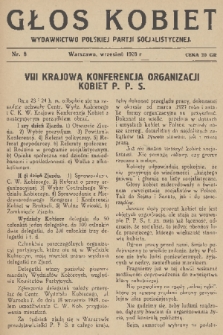Głos Kobiet : wydawnictwo Polskiej Partji Socjalistycznej. 1928, nr 8