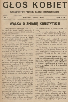 Głos Kobiet : wydawnictwo Polskiej Partji Socjalistycznej. 1929, nr 3