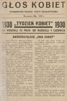 Głos Kobiet : wydawnictwo Polskiej Partji Socjalistycznej. 1930, nr 5
