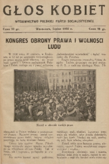 Głos Kobiet : wydawnictwo Polskiej Partji Socjalistycznej. 1930, nr 6