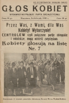 Głos Kobiet : wydawnictwo Polskiej Partji Socjalistycznej. 1930, nr 8
