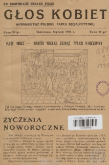 Głos Kobiet : wydawnictwo Polskiej Partji Socjalistycznej. 1931, nr 1