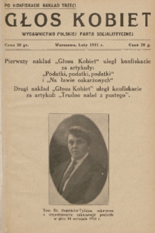 Głos Kobiet : wydawnictwo Polskiej Partji Socjalistycznej. 1931, nr 2