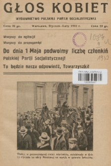Głos Kobiet : wydawnictwo Polskiej Partji Socjalistycznej. 1932, nr 1