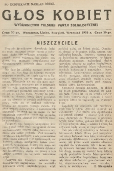 Głos Kobiet : wydawnictwo Polskiej Partji Socjalistycznej. 1933, nr 5