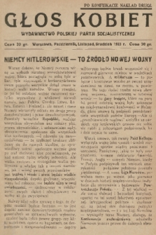 Głos Kobiet : wydawnictwo Polskiej Partji Socjalistycznej. 1933, nr 6