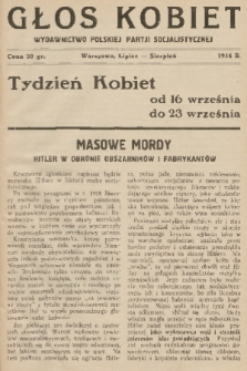 Głos Kobiet : wydawnictwo Polskiej Partji Socjalistycznej. 1934, nr 4