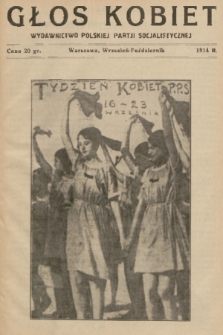 Głos Kobiet : wydawnictwo Polskiej Partji Socjalistycznej. 1934, nr 5