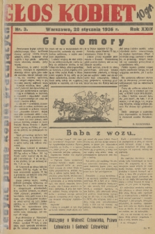 Głos Kobiet : jedyne pismo kobiet pracujących. R. 29, 1936, nr 3