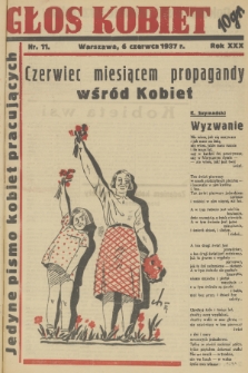 Głos Kobiet : jedyne pismo kobiet pracujących. R. 30, 1937, nr 11