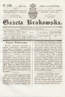 Gazeta Krakowska. 1834, nr 233