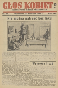 Głos Kobiet : jedyne pismo kobiet pracujących. R. 31, 1938, nr 23