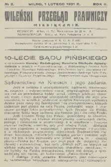 Wileński Przegląd Prawniczy. R. 2, 1931, nr 2