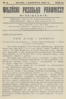Wileński Przegląd Prawniczy. R. 2, 1931, nr 9
